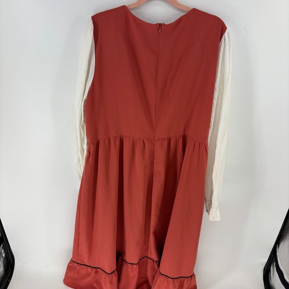 Scarlet Darkness Orange and White Lace-Up Dress women’s 2x renaissance faire - Picture 7 of 9